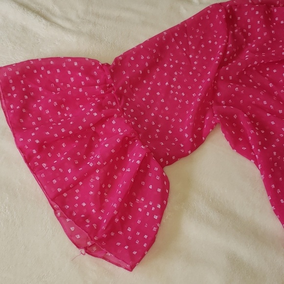 New arrivals! Ruffle Sleeves Pink Cover Up - Picture 5 of 8